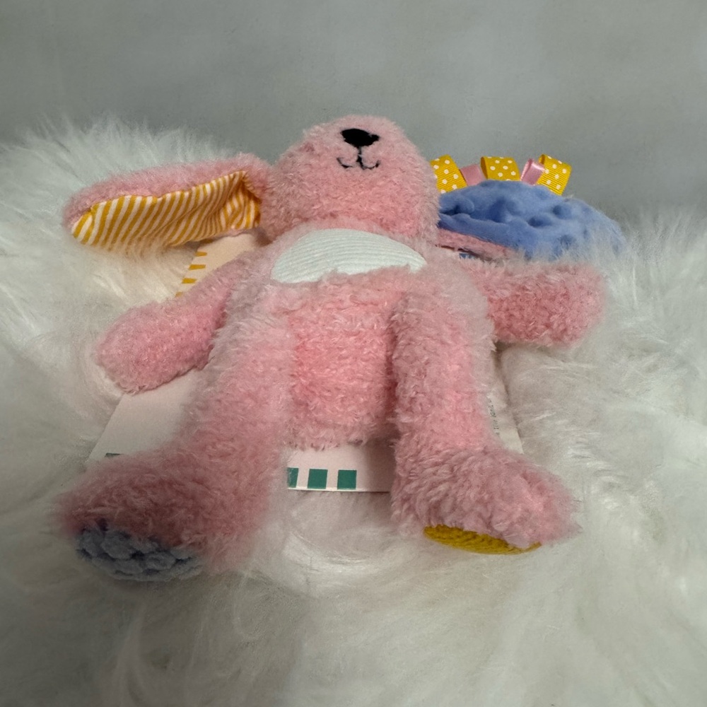 Just in time for Easter,  🐰🐇🐣 Pink Plush Bunny with Ribbon Ears - Picture 4 of 6